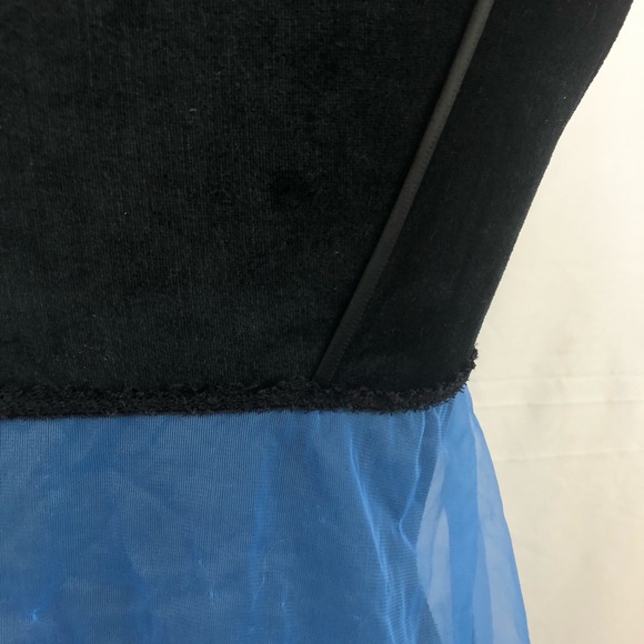 Vintage Ruffled Blue & Black Babydoll Lingerie - Picture 12 of 17